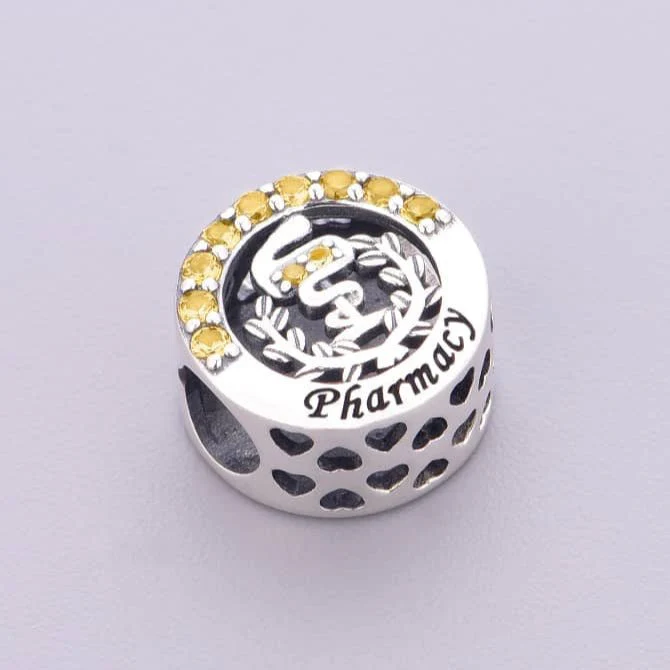 Pharmacy Laurel Emblem Symbol Charm