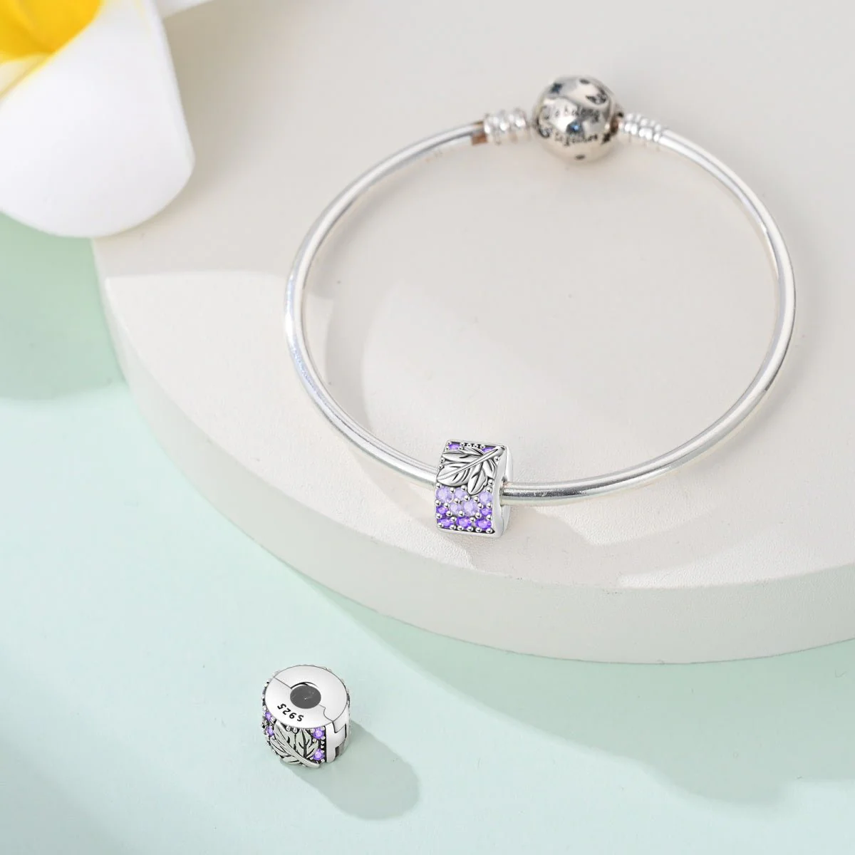 Lavender Leaf Clip Charm