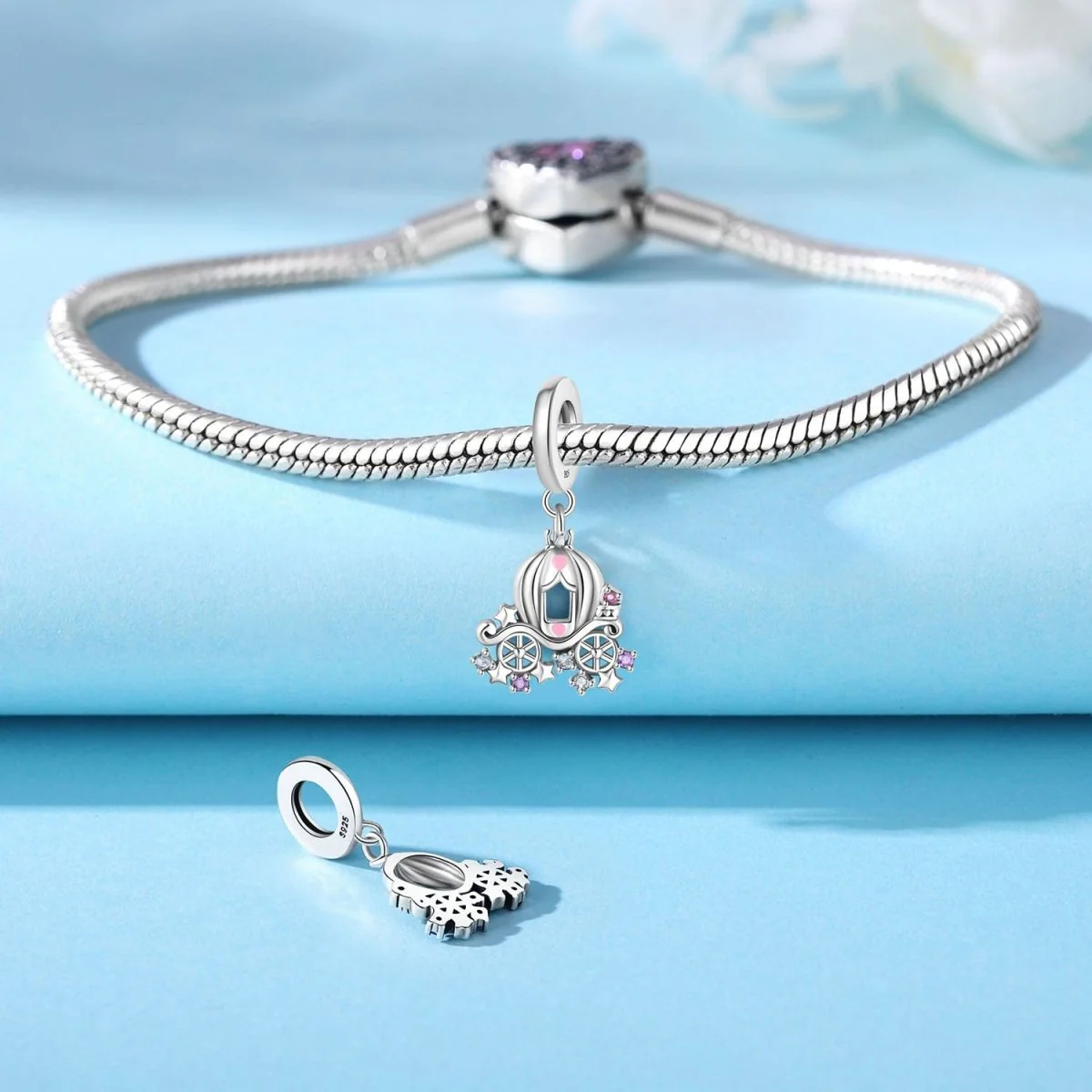 Sparkling Cinderella Carriage Charm