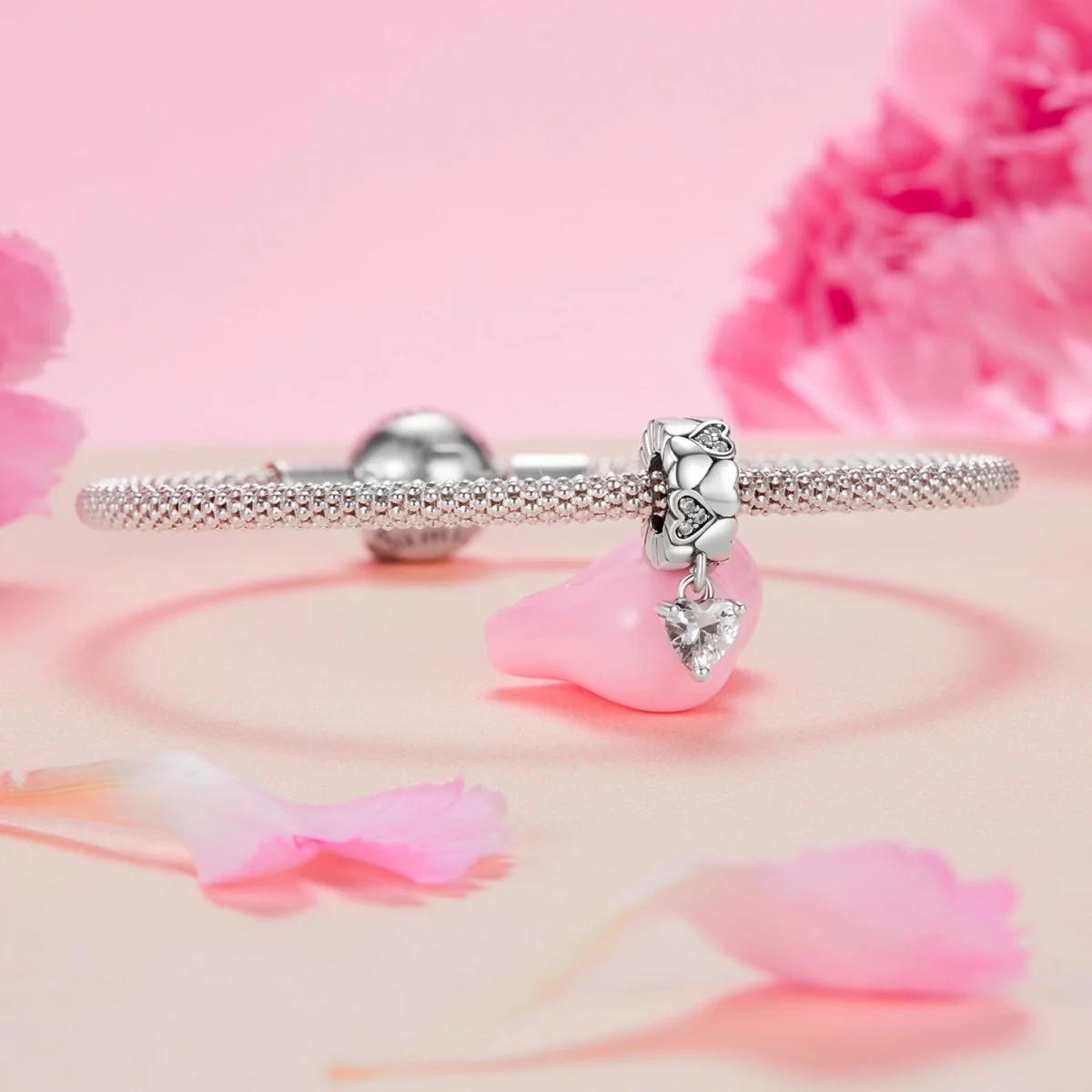 Heart-Shaped Diamond Charm