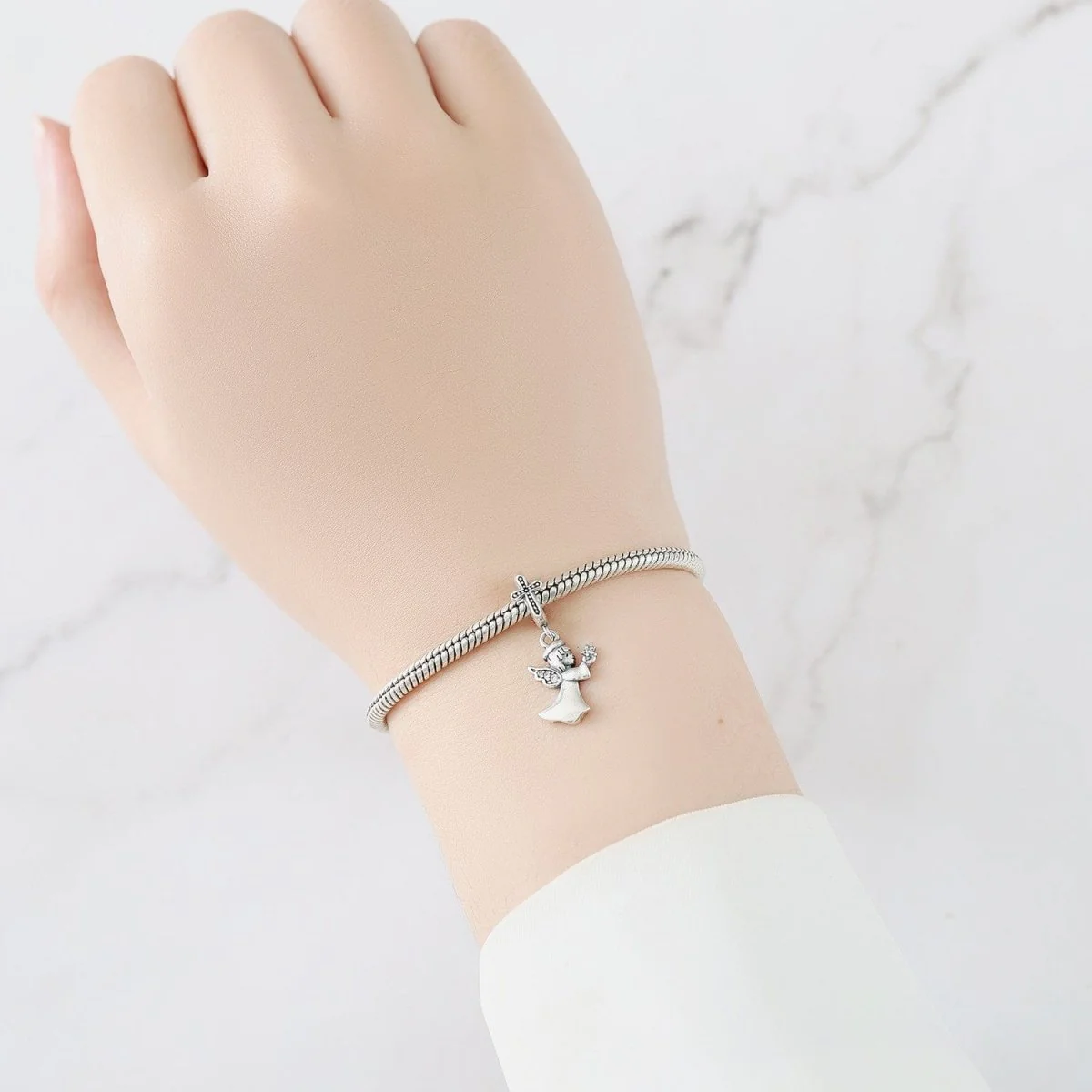 Guardian Angel Charm with Sparkling Star