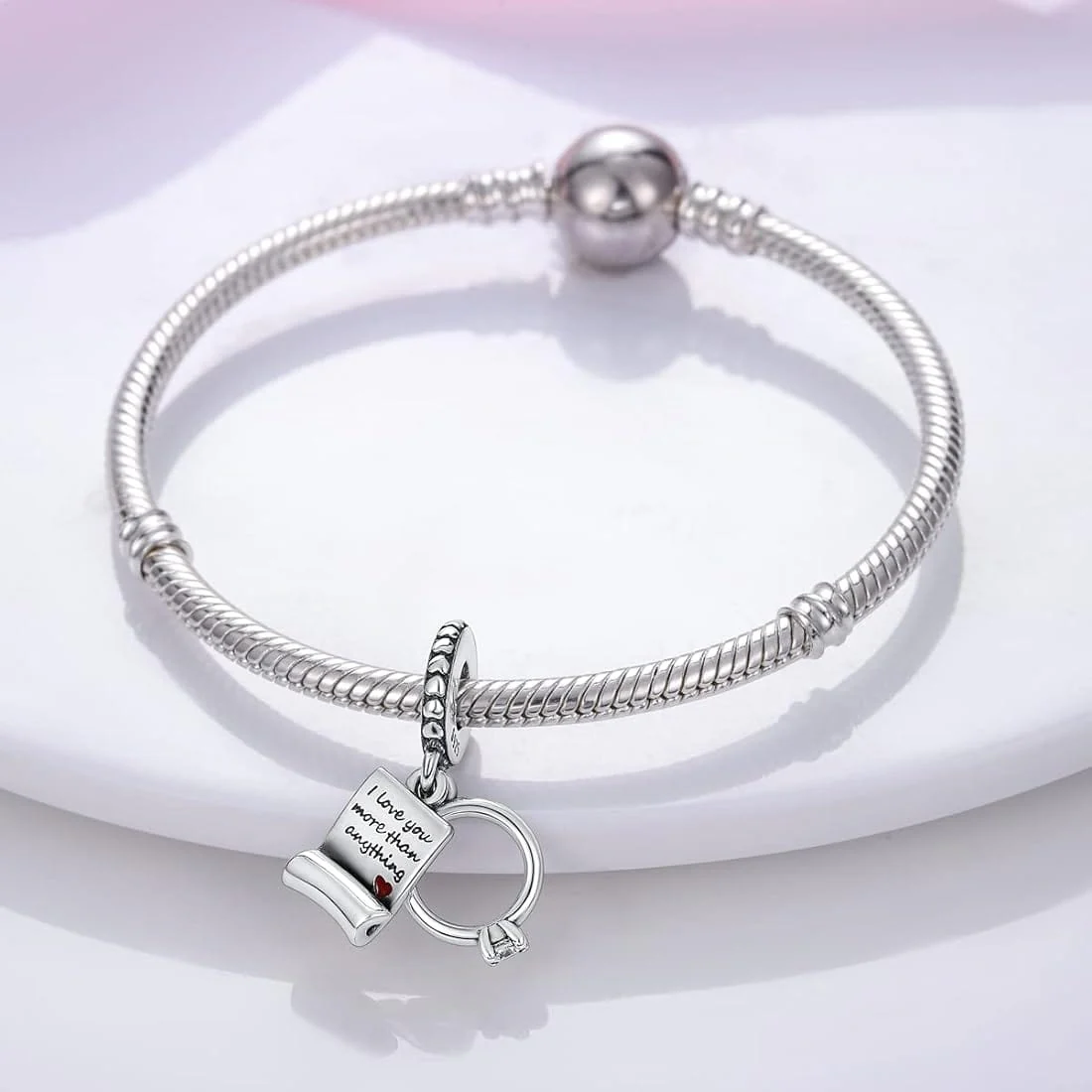 I Love You More Than Anything Wedding Dangle Charm