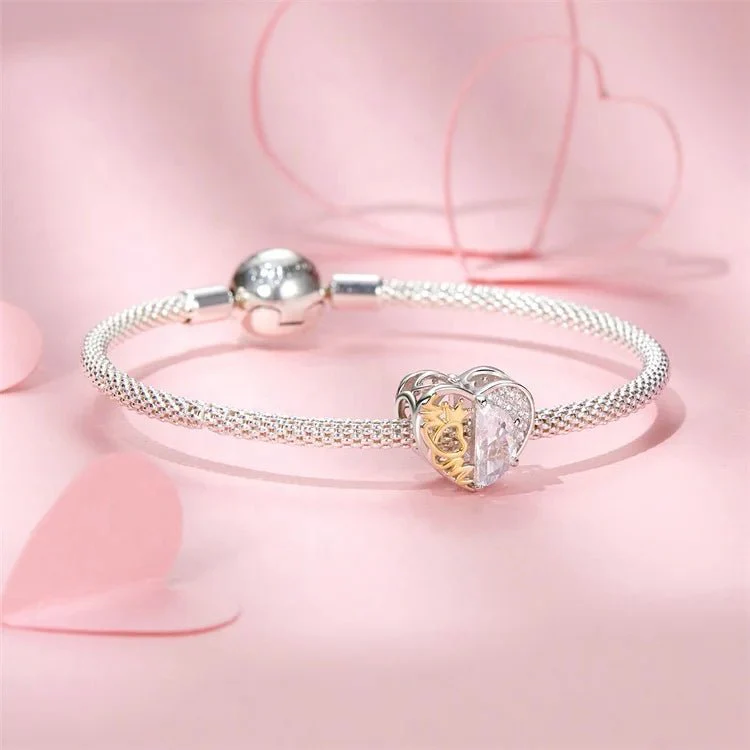 Regal Heart with Mom Crown Charm