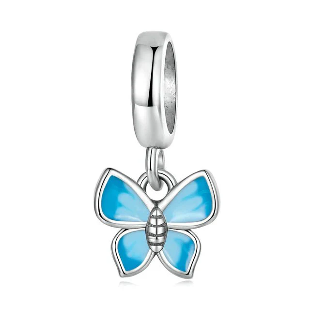 Blue Butterfly Mini Dangle Charm