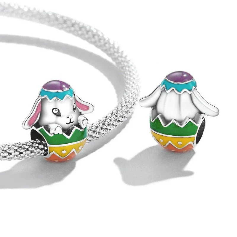 Easter Bunny in Egg Charm