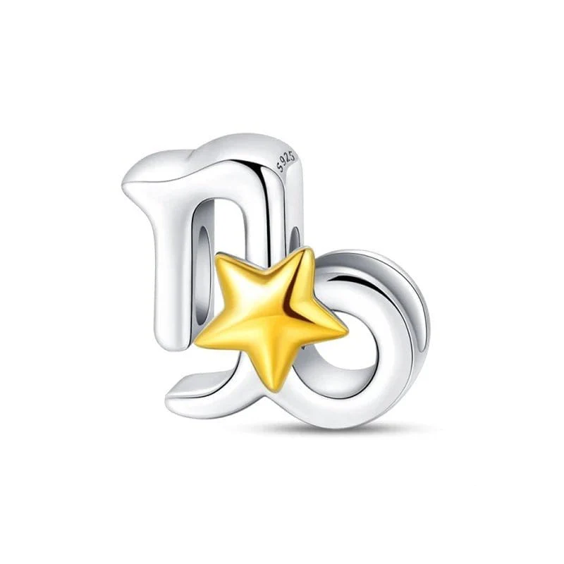 Gold Star Astrology Signs Zodiac Constellation Charms