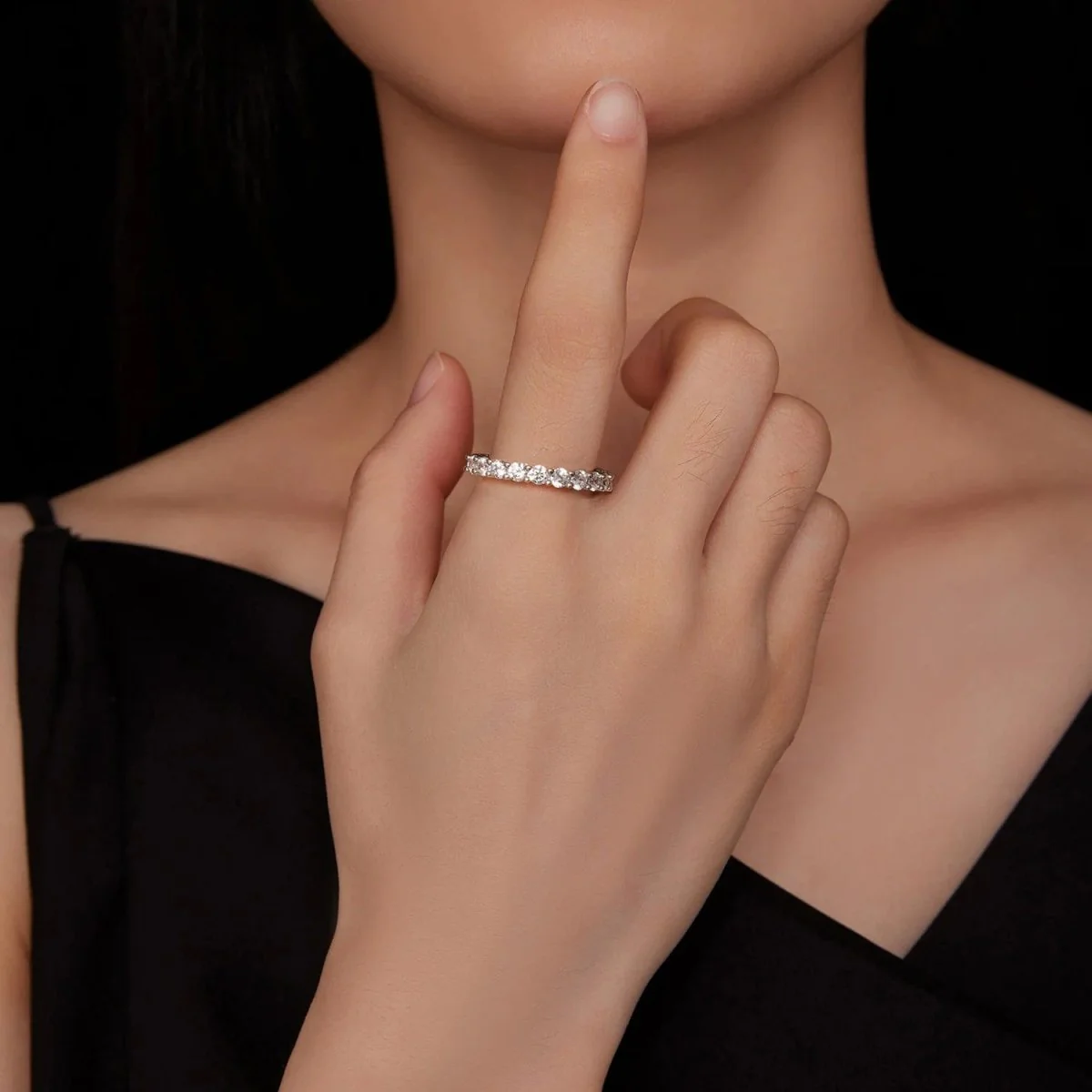 Pangama Moissanite Eternity Band