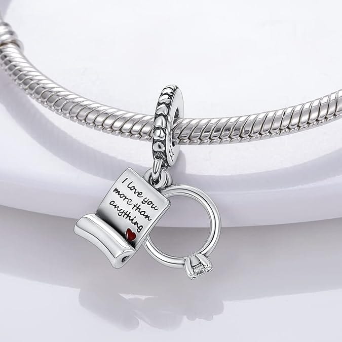 I Love You More Than Anything Wedding Dangle Charm