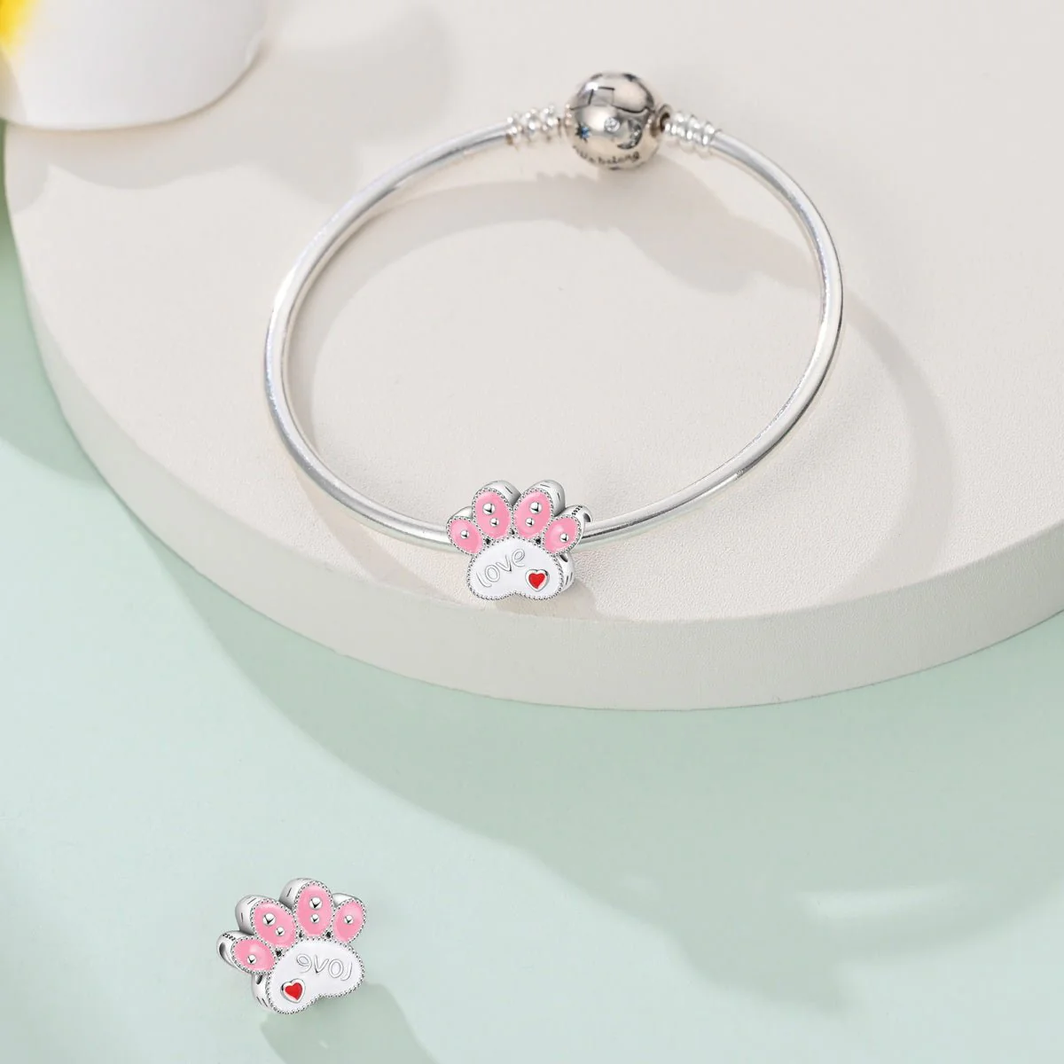 Love Paw Print Charm