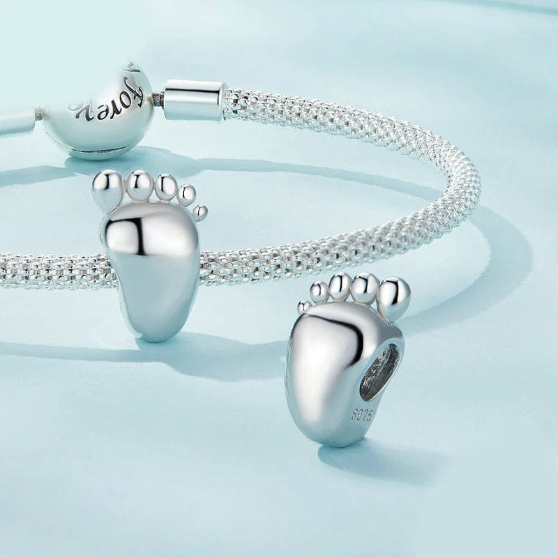 Personalized Baby Footprint Engraved Charm