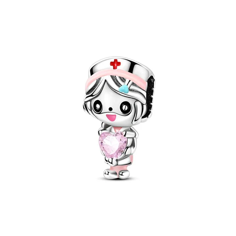 Nurse with Pink Heart Charm
