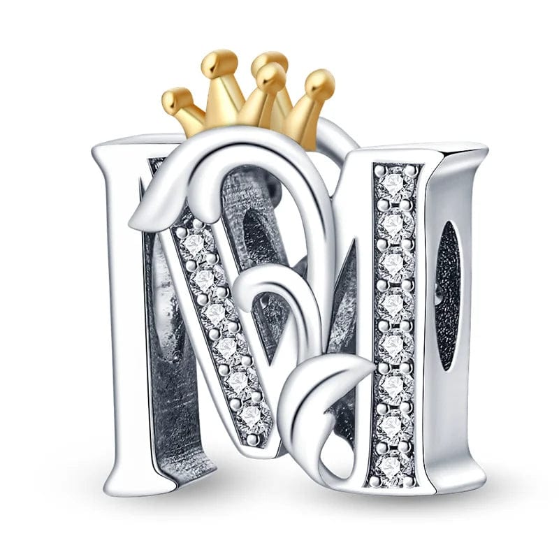 Crowned Royal Letter A~Z Alphabet Charm