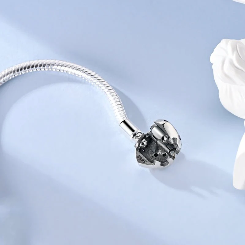 Heart Paw Print Charm Bracelet