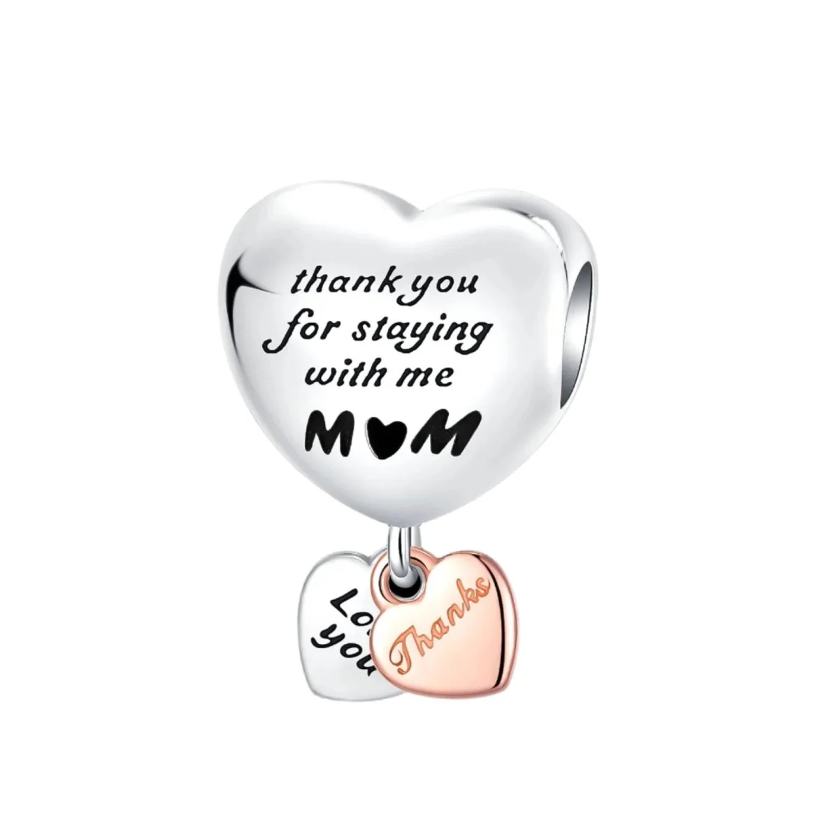 Thank You Mum Heart Charm