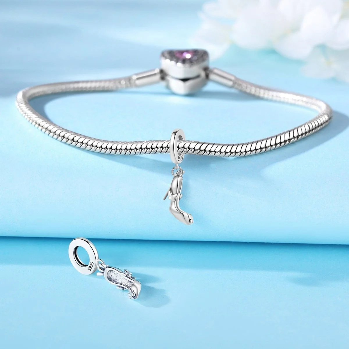 Sparkling High Heel Shoe Charm