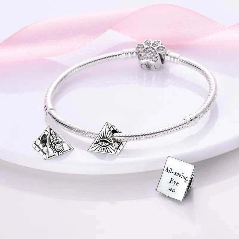 Egypt Pyramid Evil Eye Charm