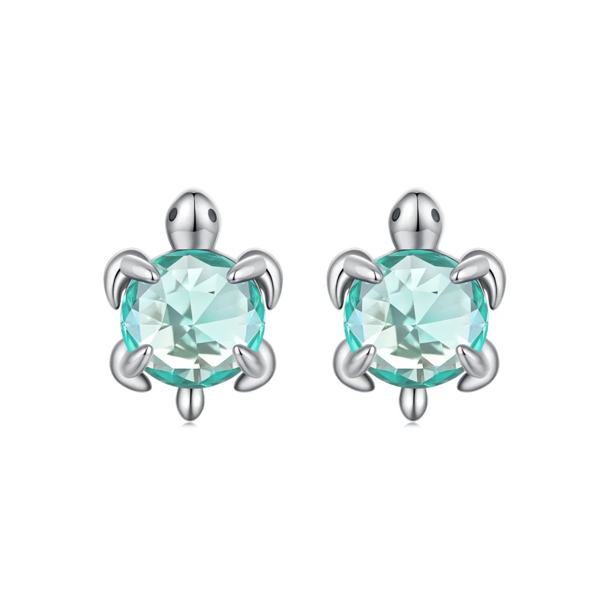 Aqua Sea Turtle Stud Earrings