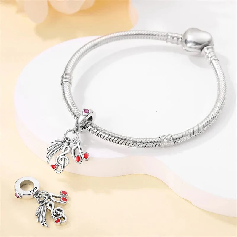 Wing & Music Ringtone Charm