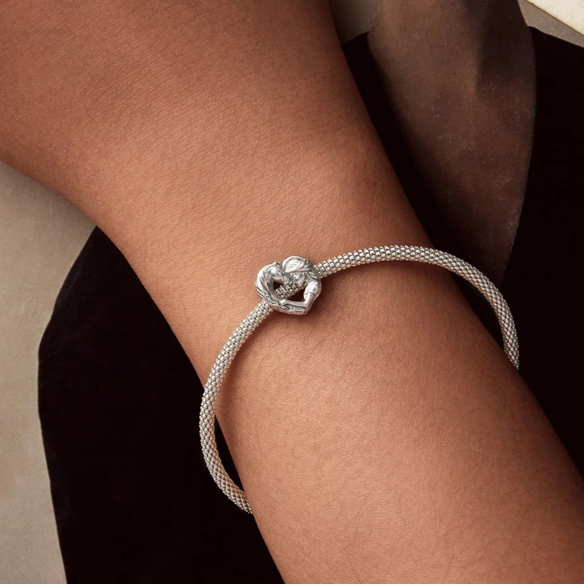 Girl & Horse Heart-Shaped Charm