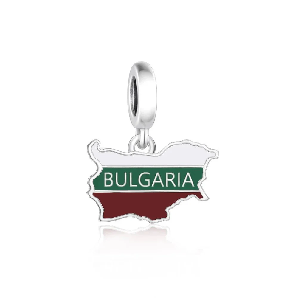 Bulgaria Map Dangle Charm