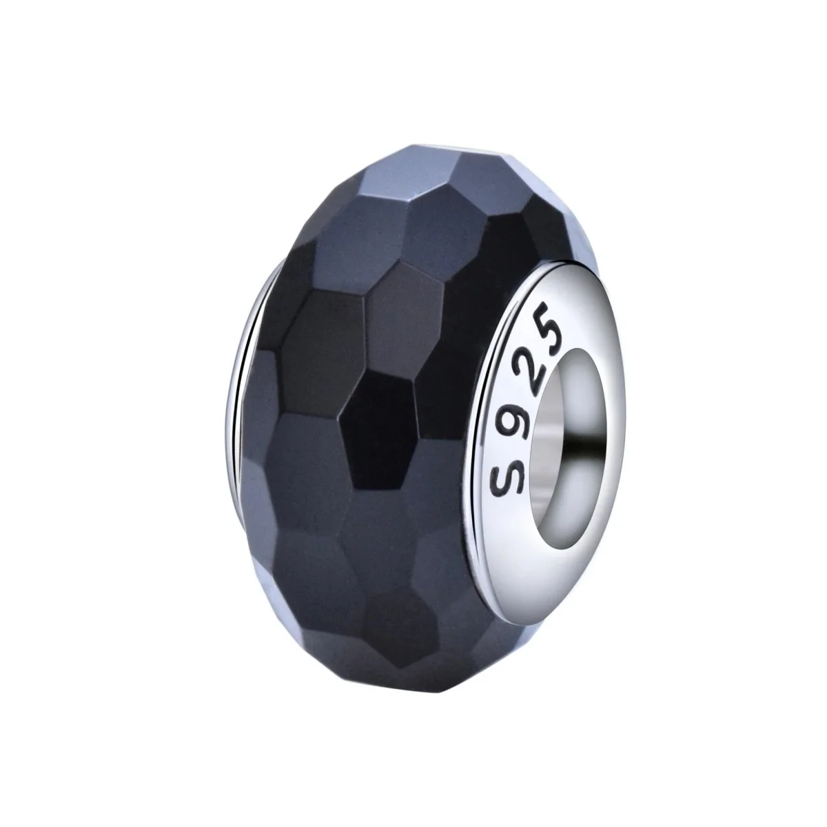 Black Mini Murano Glass Charm