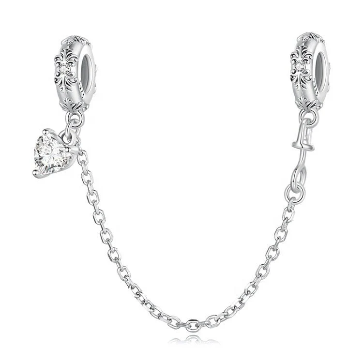 Sparkling Pavé Safety Chain Charm