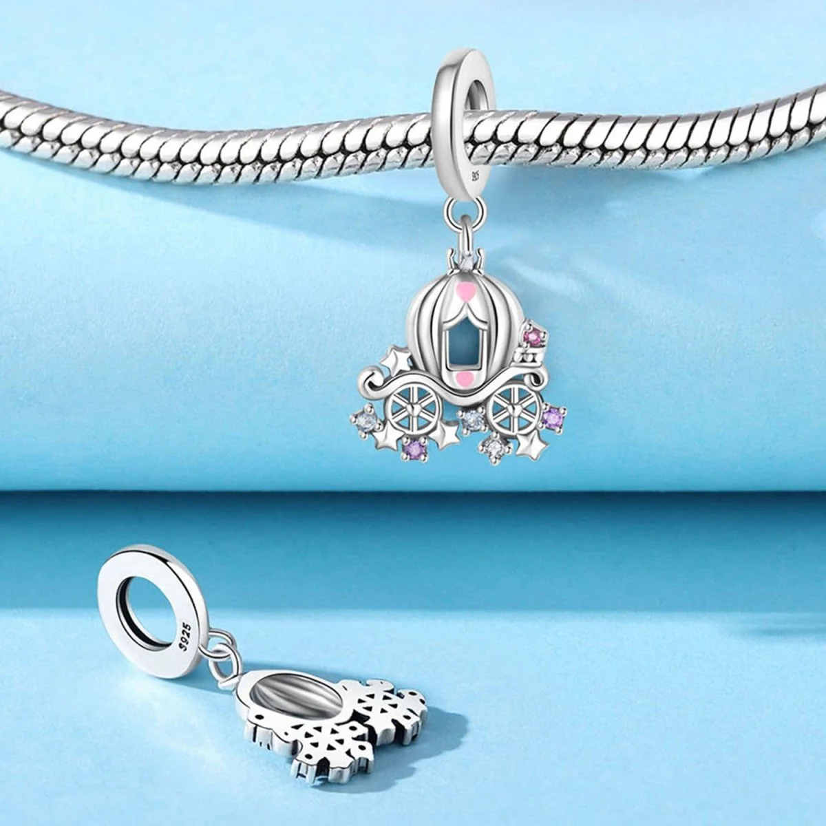 Sparkling Cinderella Carriage Charm