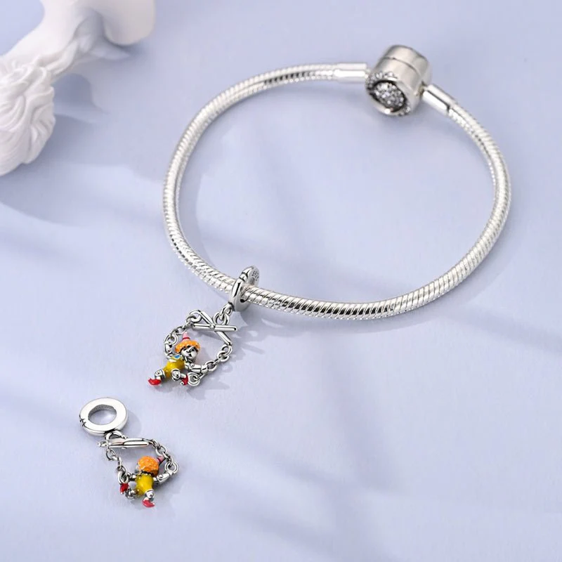 Clown on Swing Dangle Charm