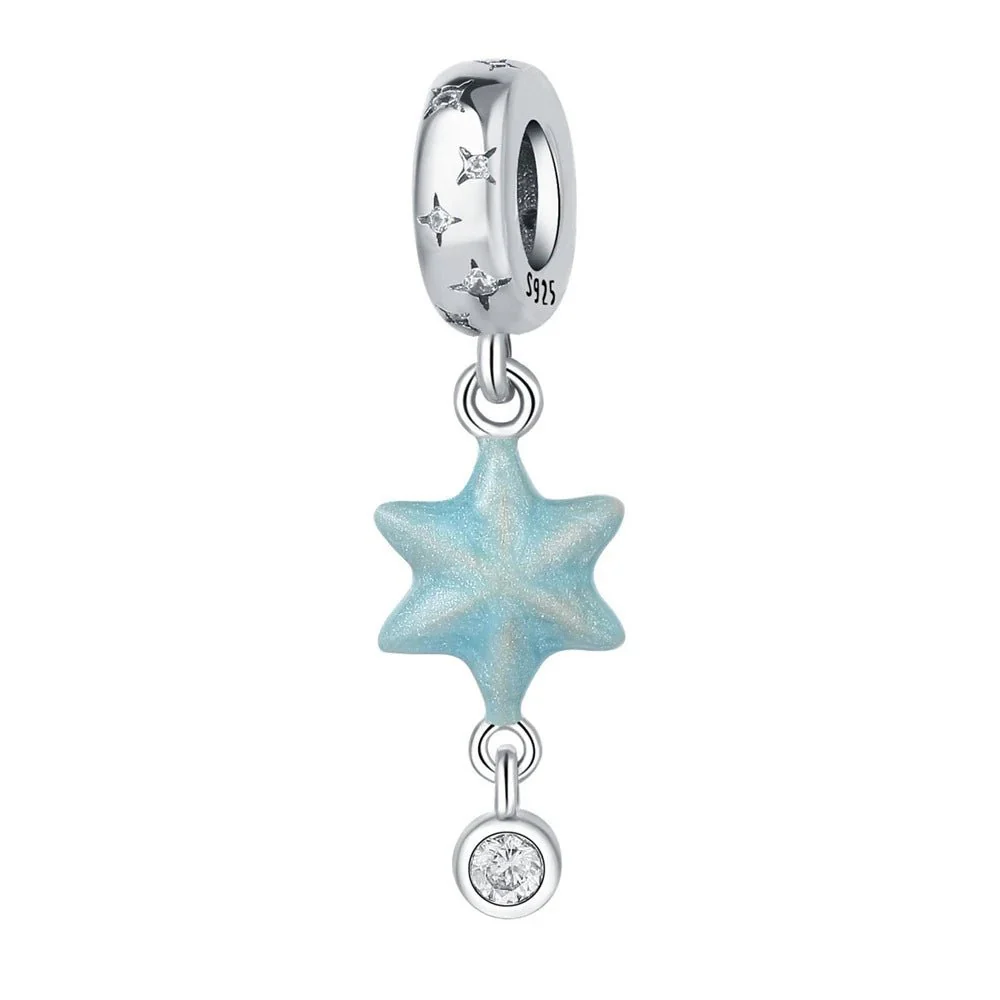 Celestial Galaxy Star Murano Dangle Charm