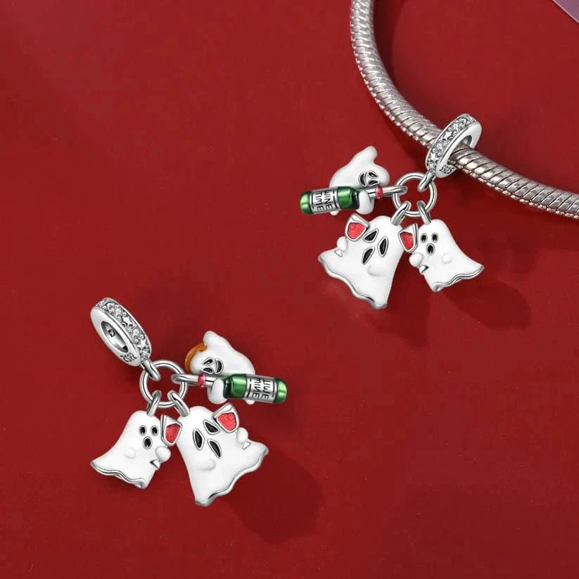 Luminous Wine Time Ghost Charm