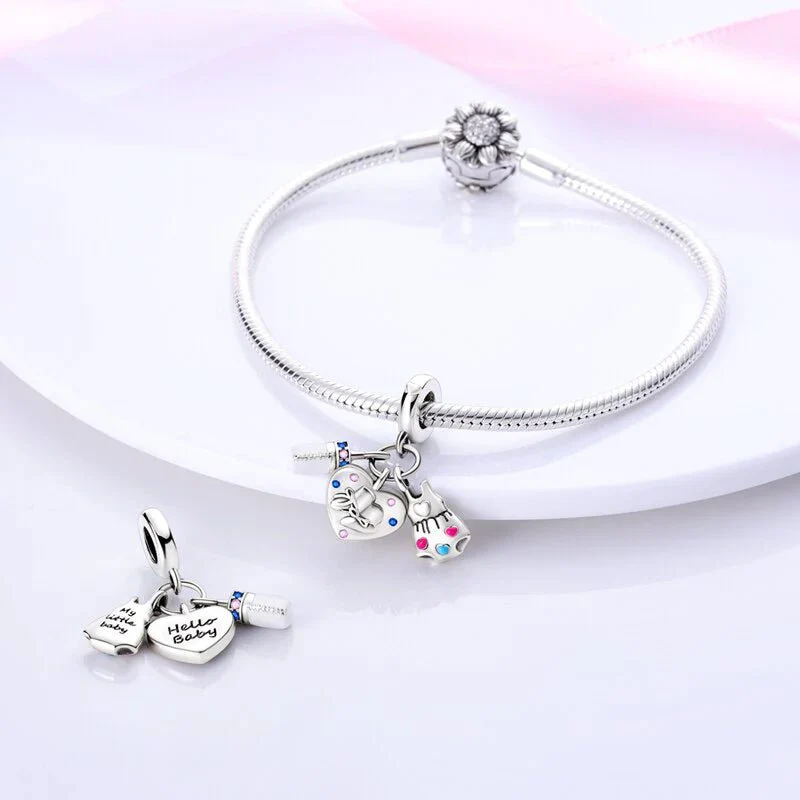 Shoes & Heart Trio Dangle Charm