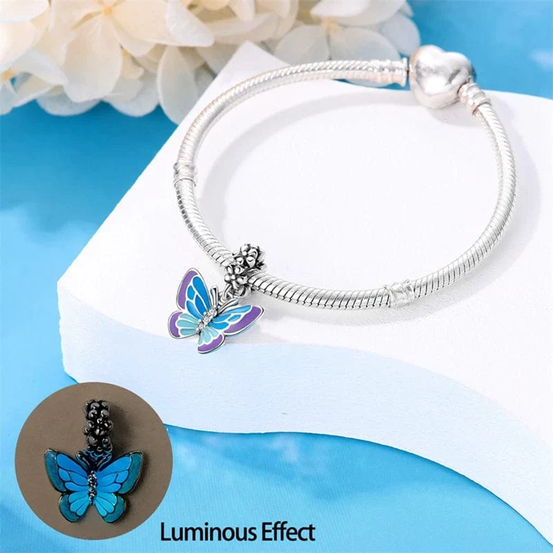 Glow in the Dark Luminous Butterfly Dangle Charm