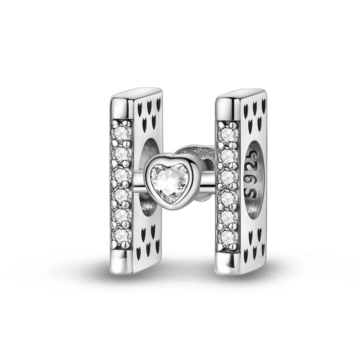 Sparkling Heart Letter A~Z Alphabet Charm