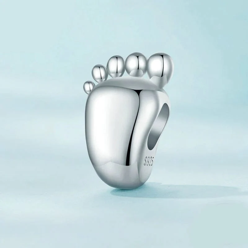 Personalized Baby Footprint Engraved Charm