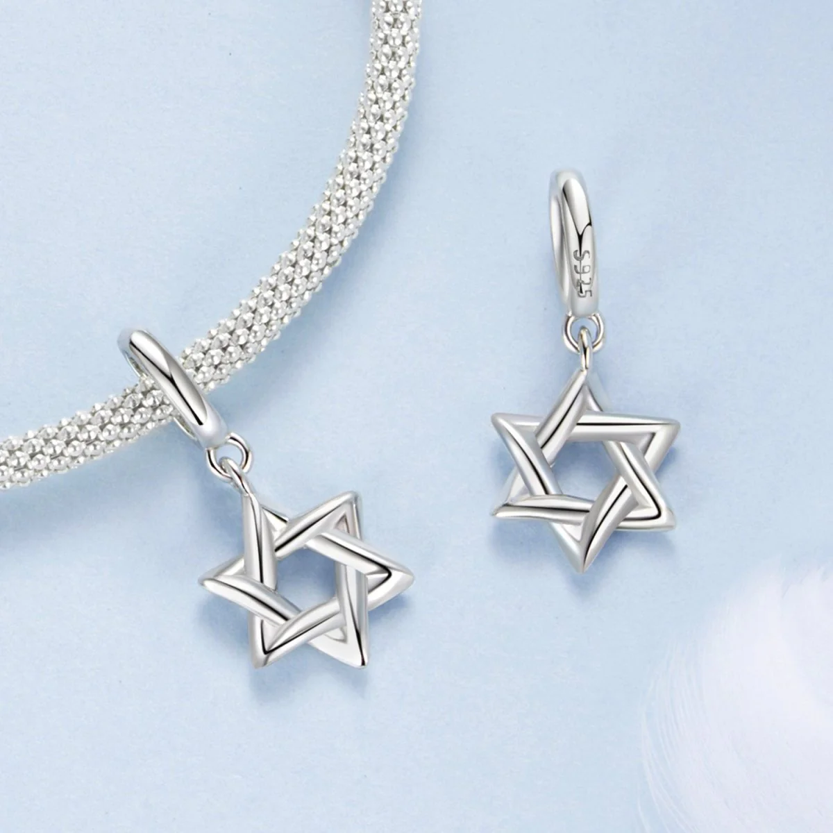 Interwoven Star Dangle Charm