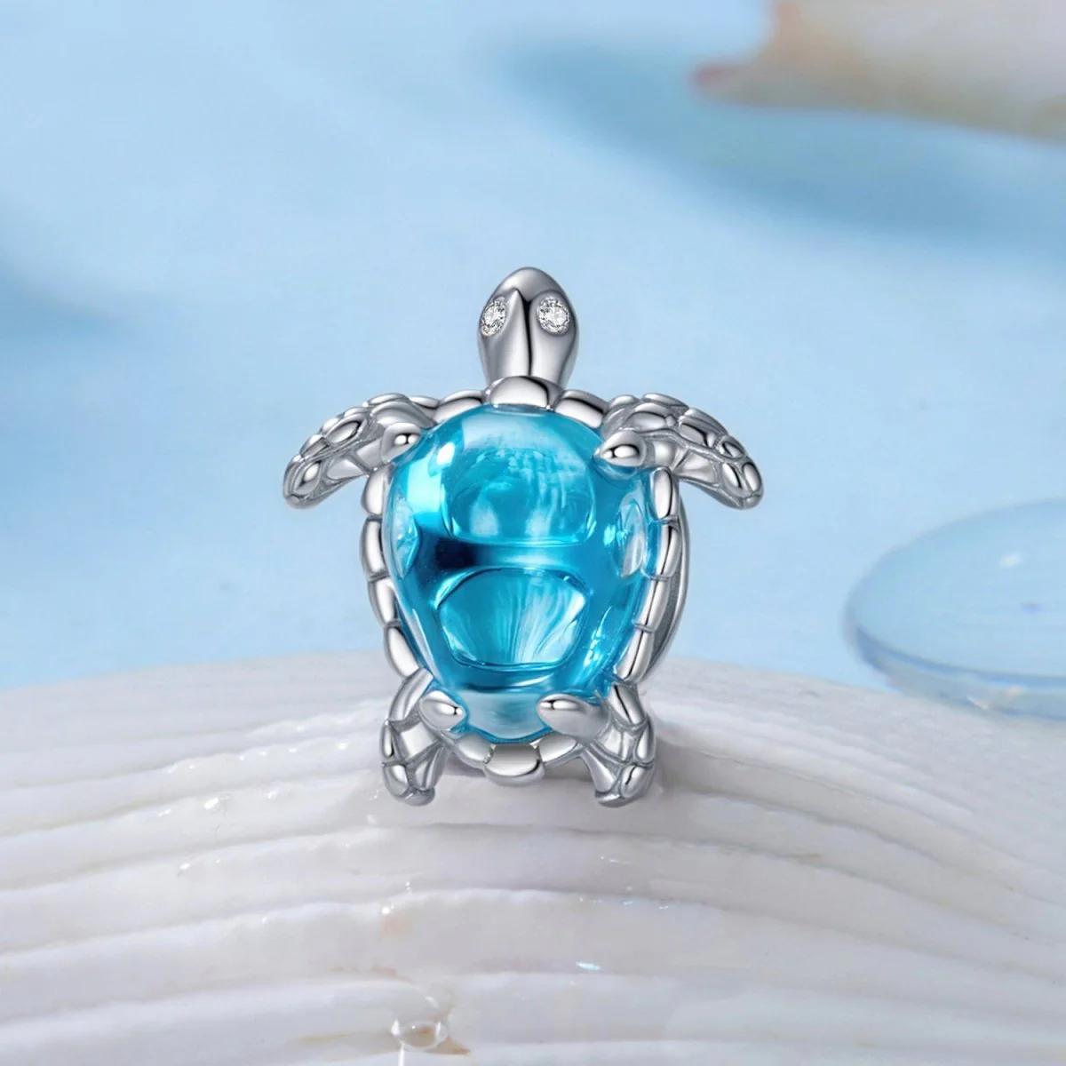 Blue Ocean Turtle Charm