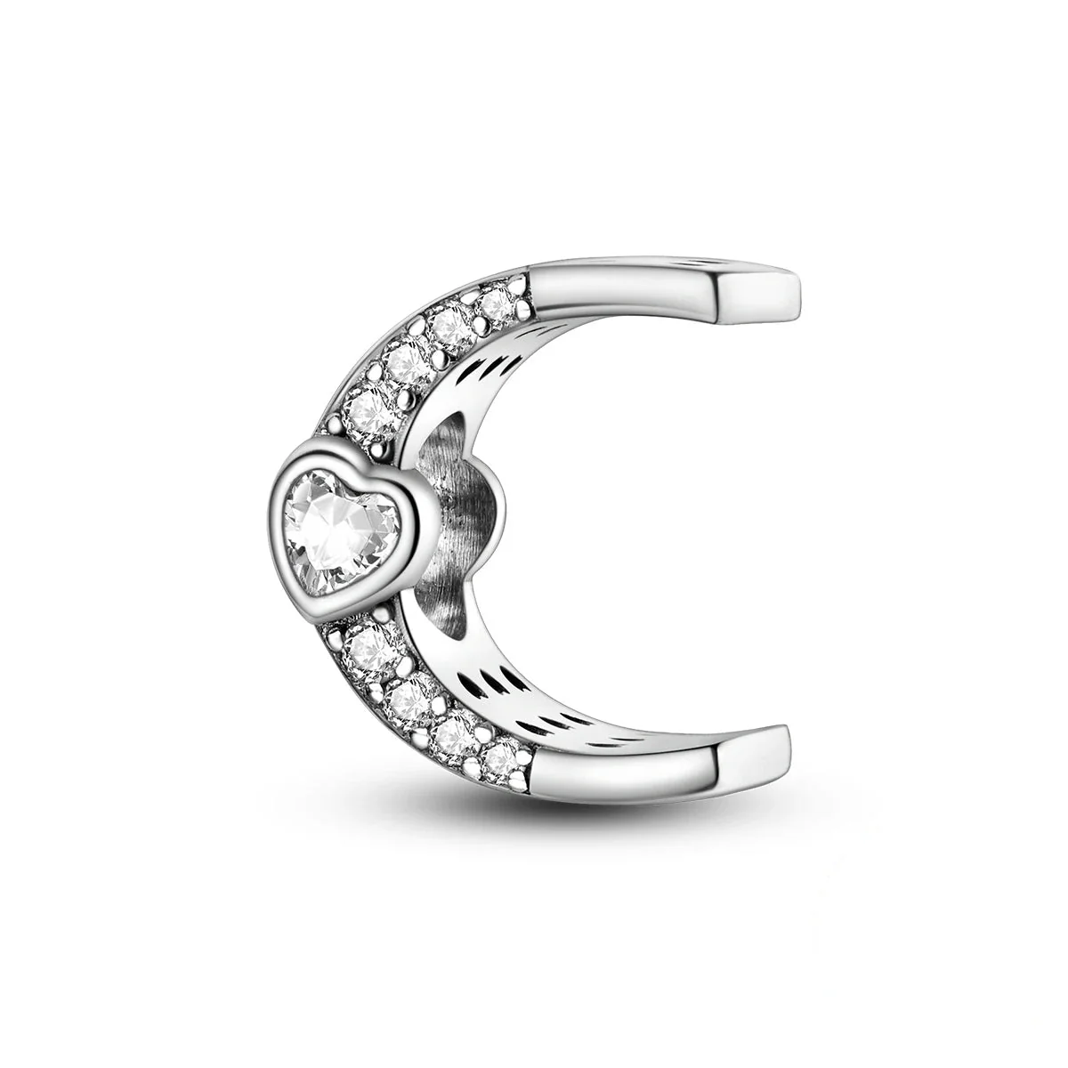 Sparkling Heart Letter A~Z Alphabet Charm