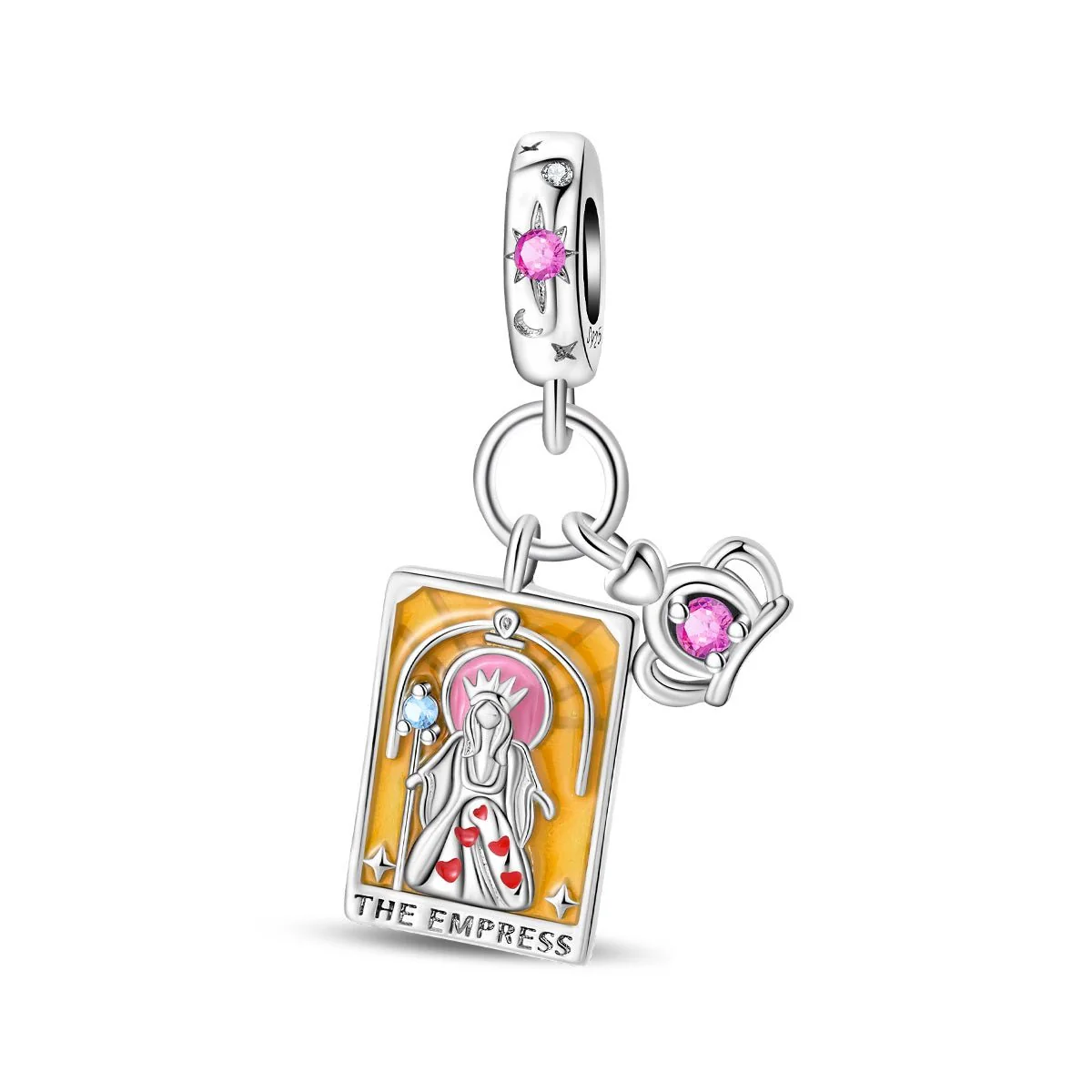 The Empress Tarot & Crown Dangle Charm