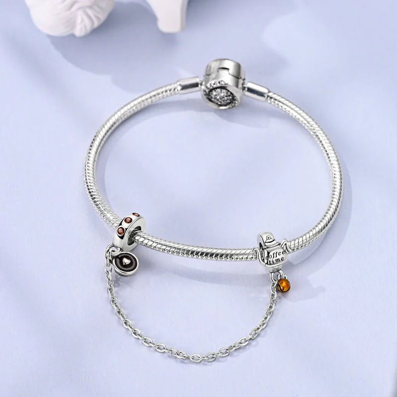 Coffee Time Safety Chain Charm