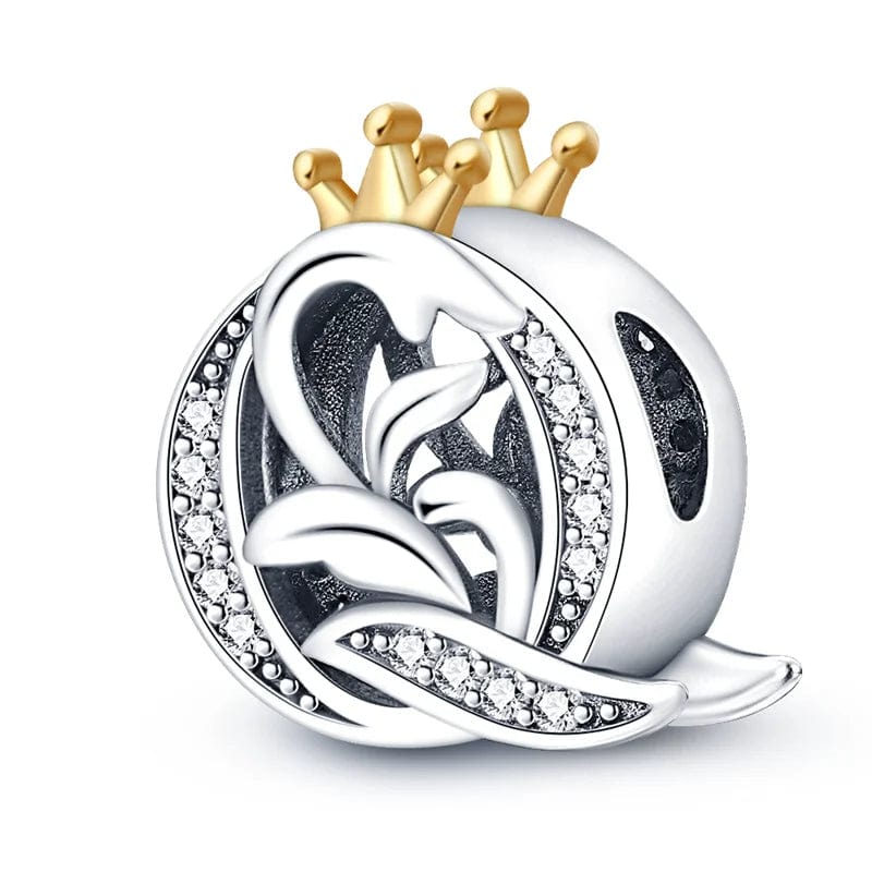 Crowned Royal Letter A~Z Alphabet Charm