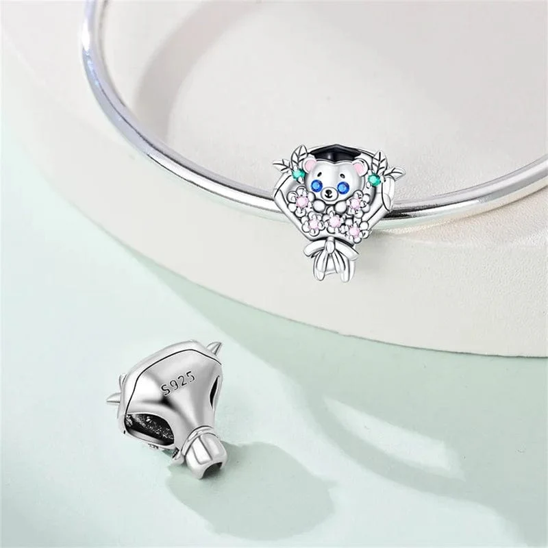 Graduation Bear Bouquet Charm