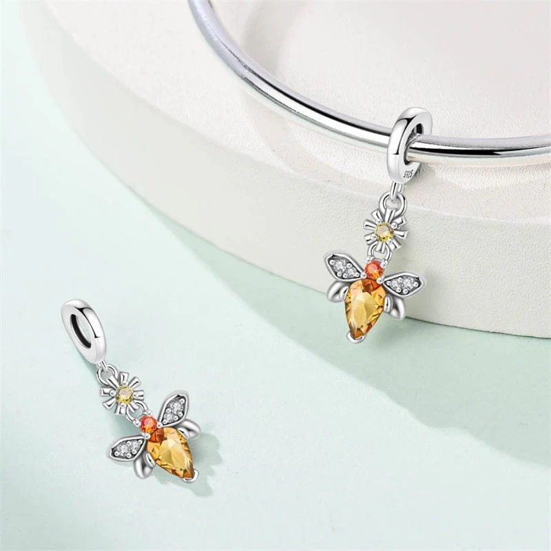 Sparkling Bee Dangle Charm