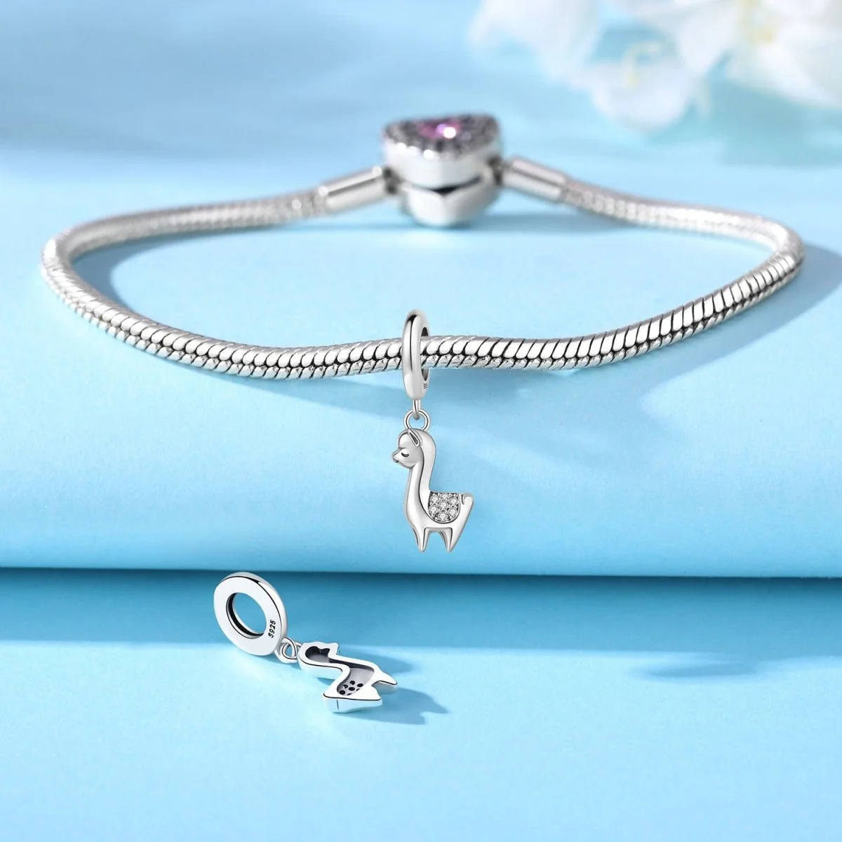 Sparkling Llama Dangle Charm