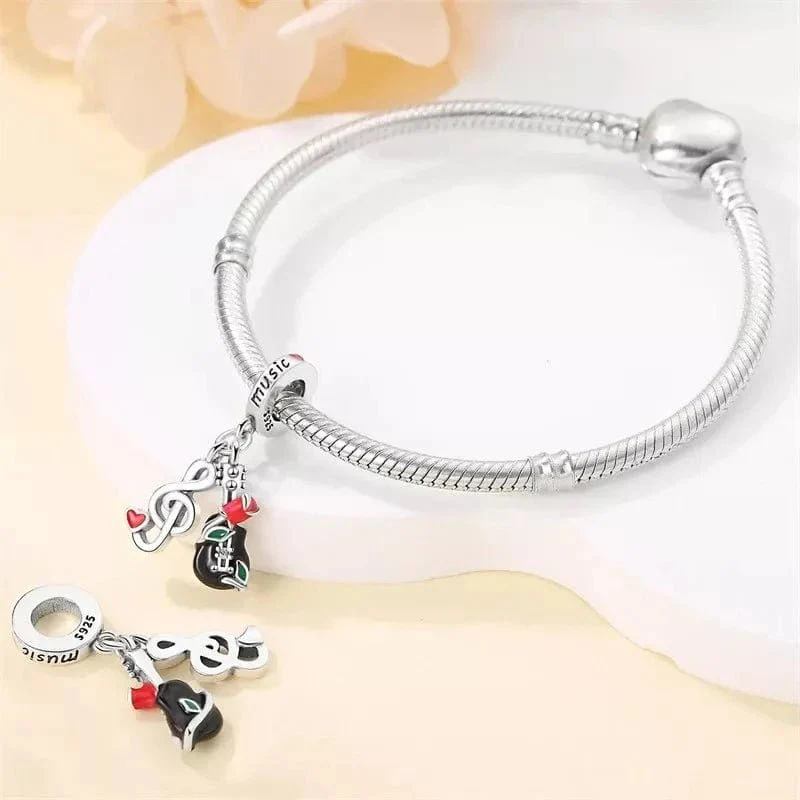 Romantic Music Love Dangle Charm
