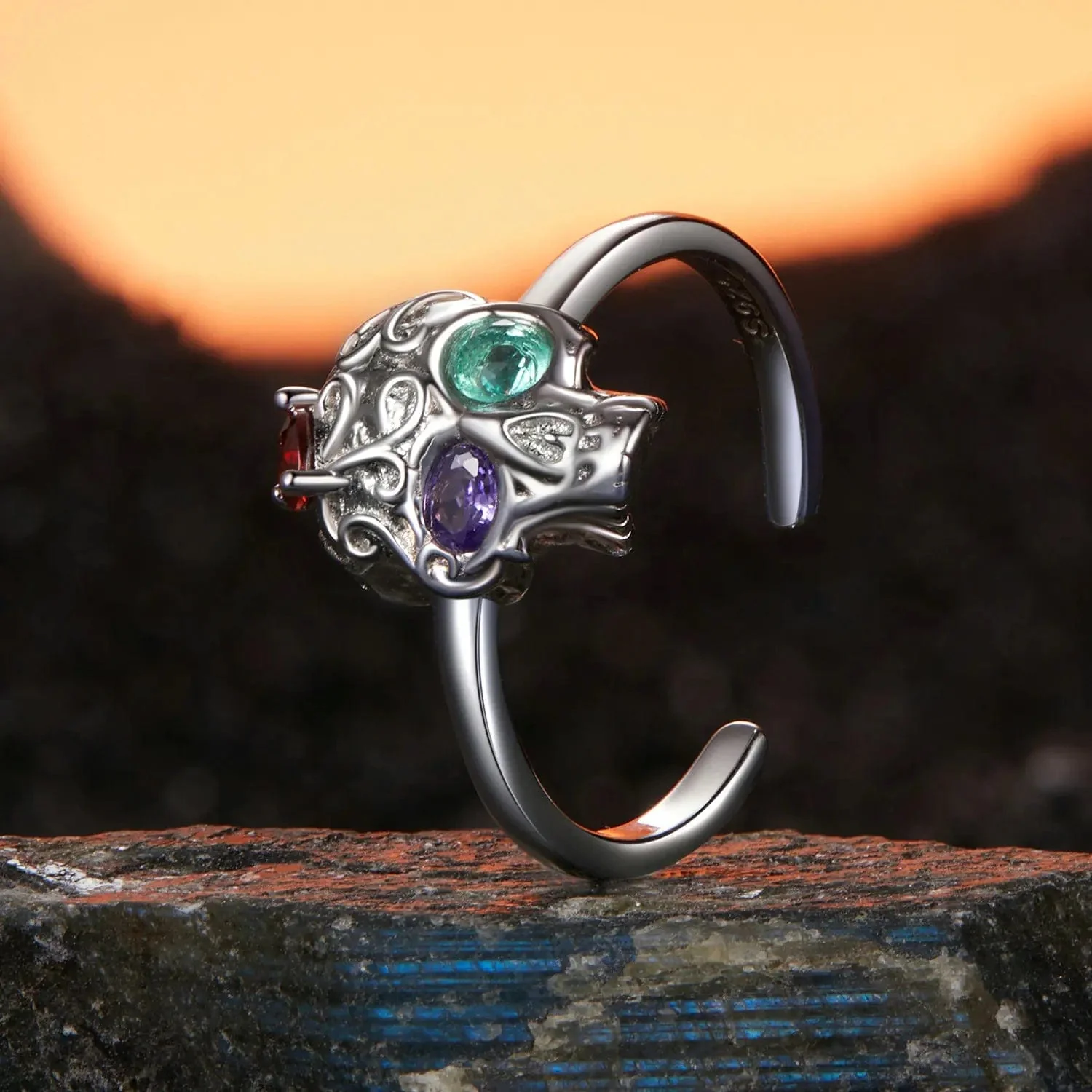 Gothic Skull Head Ring