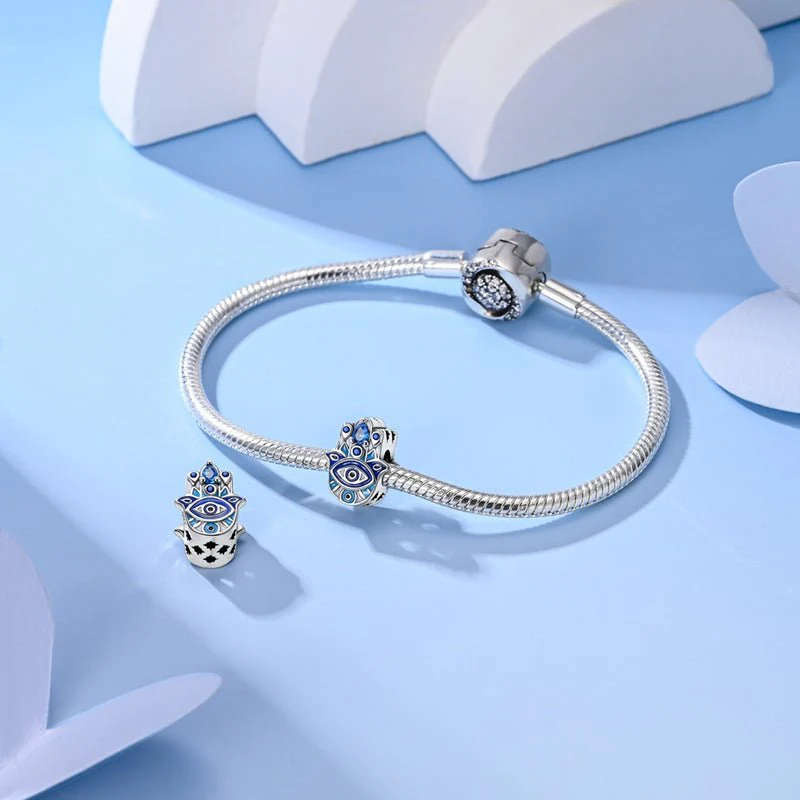 Hamsa Hand with Evil Eye Charm