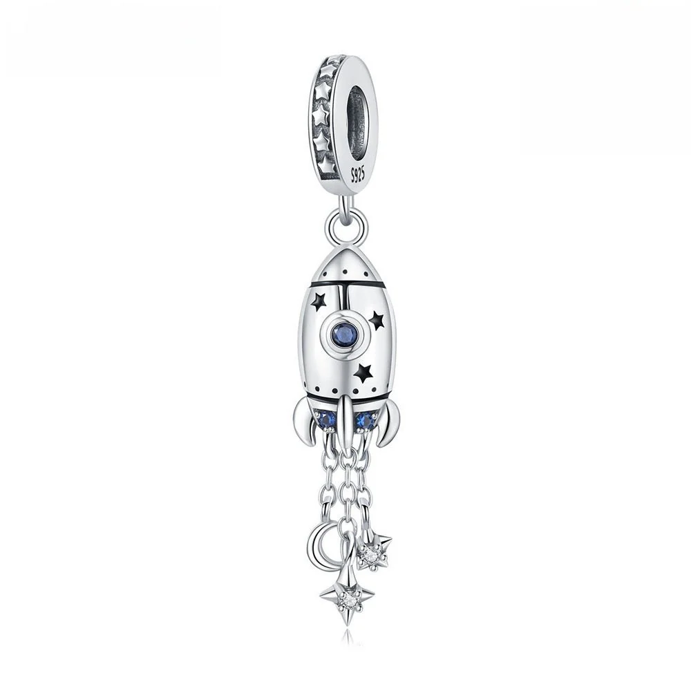 Space Love Rocket Charm