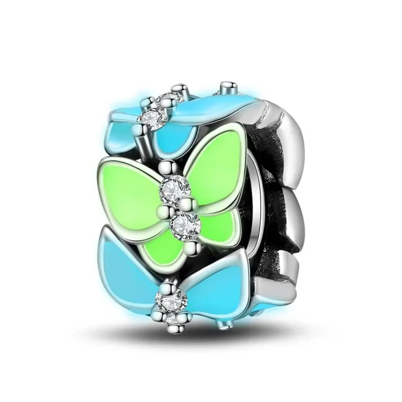 Glow in the Dark Luminous Spacer Butterflies Charm