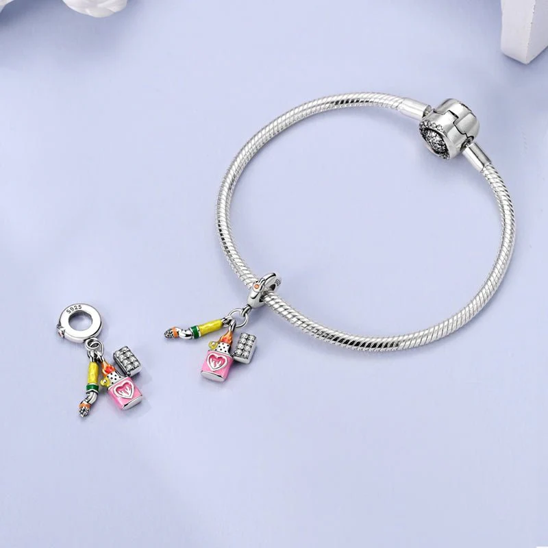 Cigarette & Lighter Dangle Charm