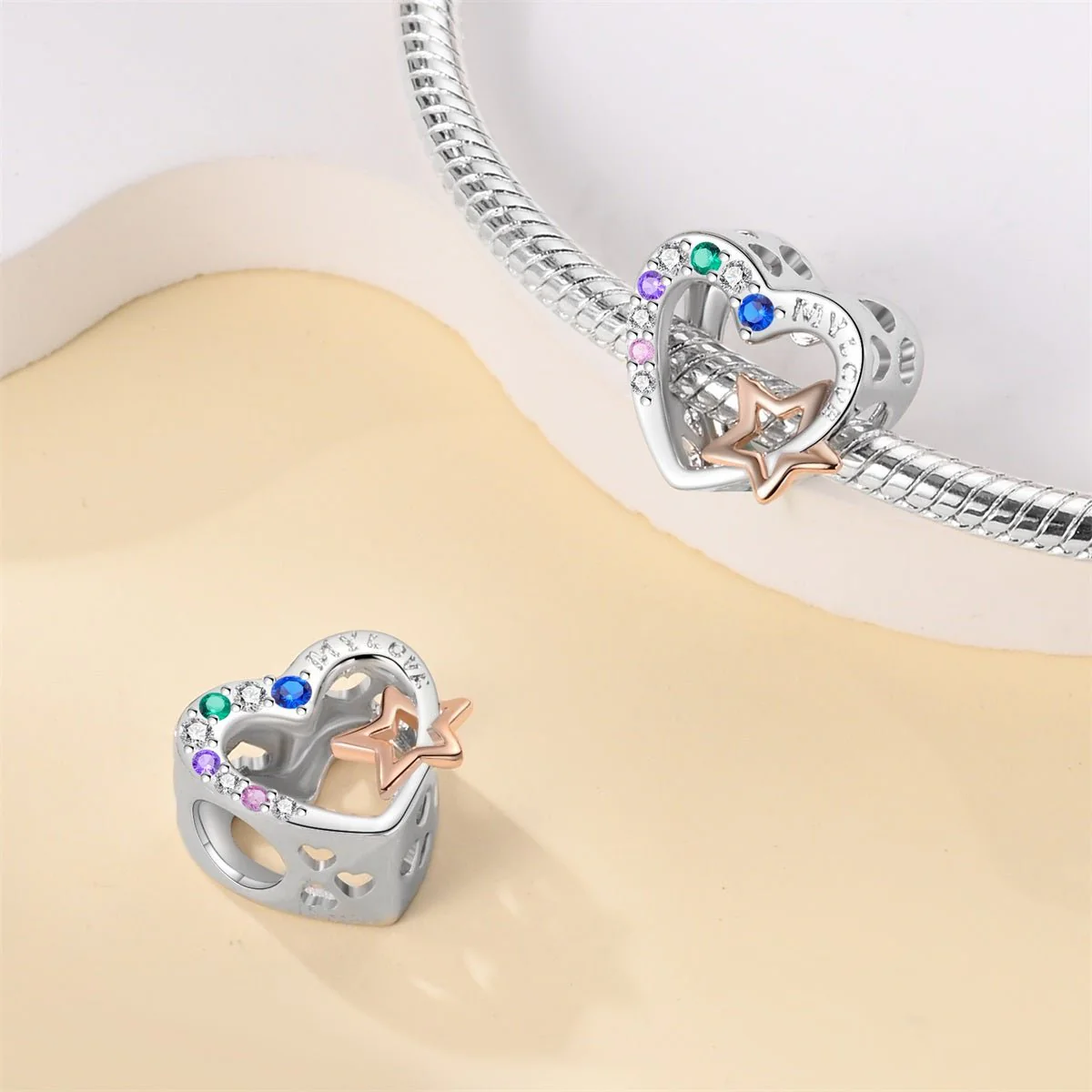 Lucky Star & Heart Charm